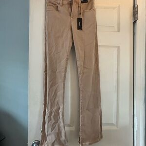 Express Beige/pink skyscraper Jeans for Women